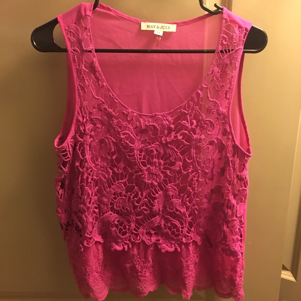 Fuschia pink blouse size medium